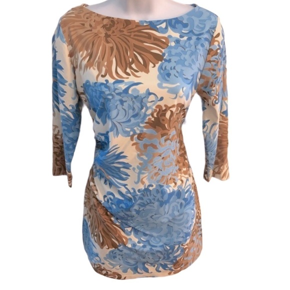 J. McLaughlin Tunic Top Catalina Cloth Size Small Side Cinch Flattering - Picture 1 of 9